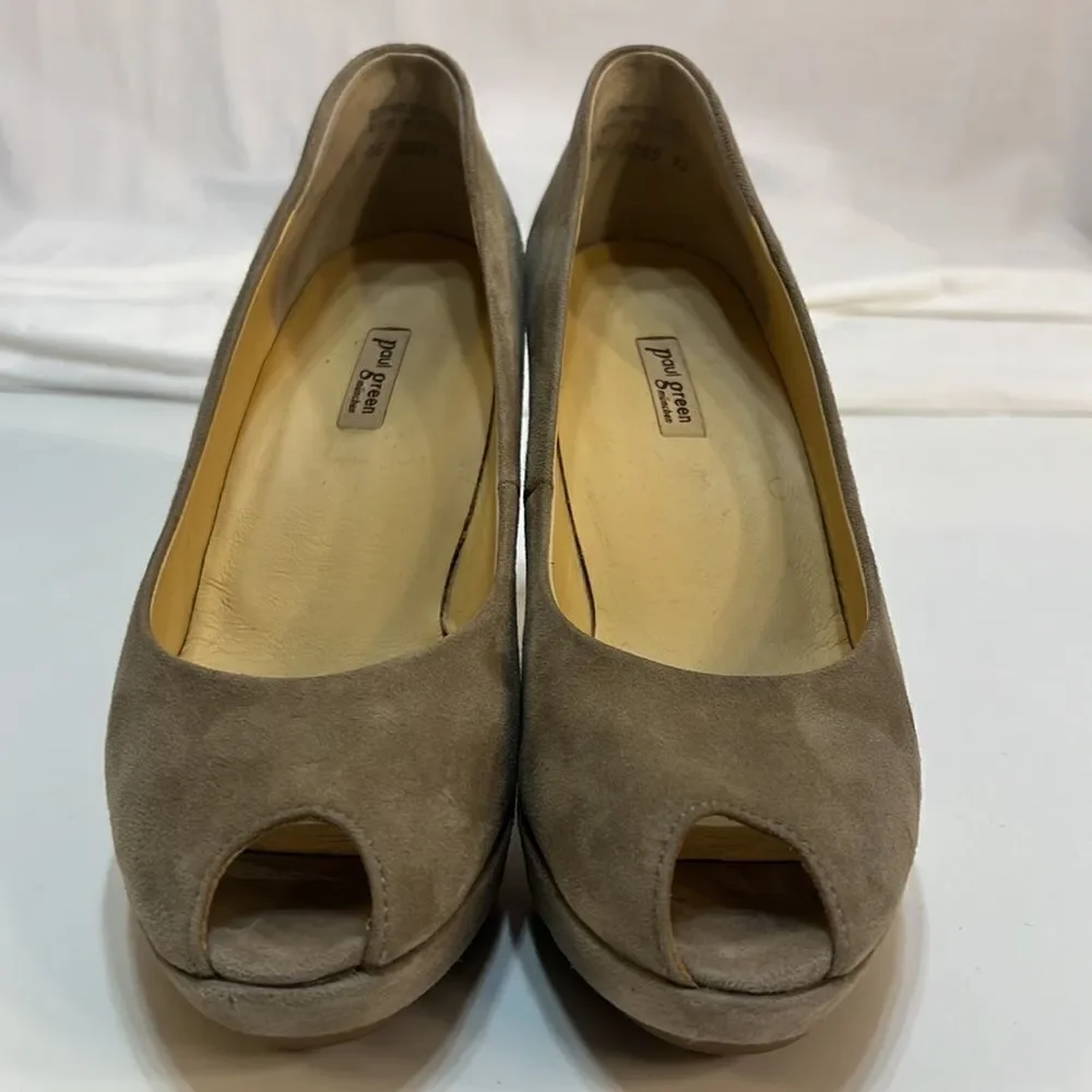 Paul green munchen handmade peep toe heels women‎ size 5.5